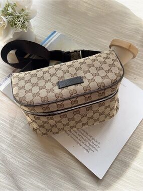 Gucci GG Canvas Waist Bag Beige